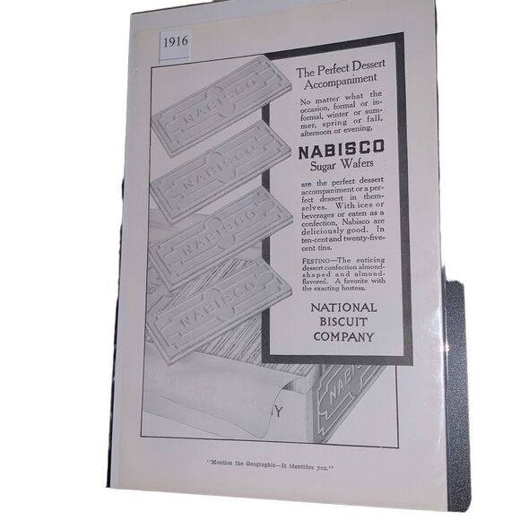 Vintage 1916 Nabisco National Biscuit Company THE Perfect Dessert AD Advertiseme - Picture 2 of 4